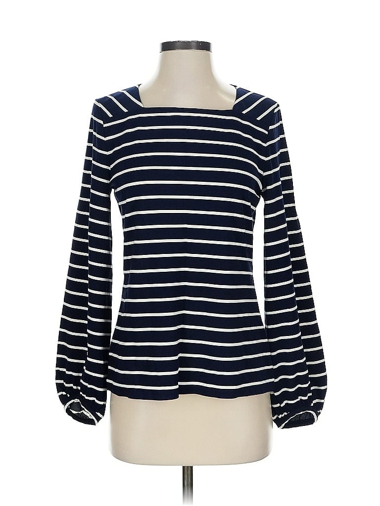 Pre-owned Ann Taylor Long Sleeve T-shirt In Blue