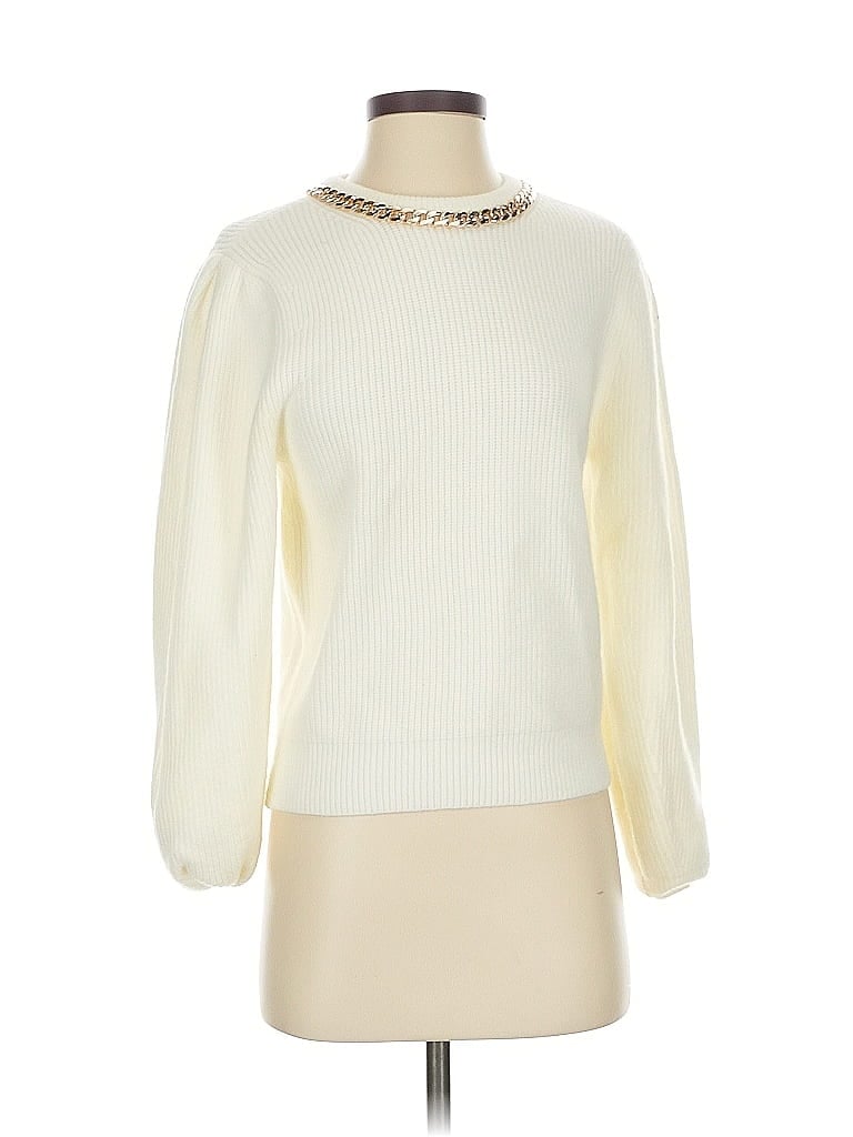 Pre-owned Ann Taylor Pullover Sweater In White