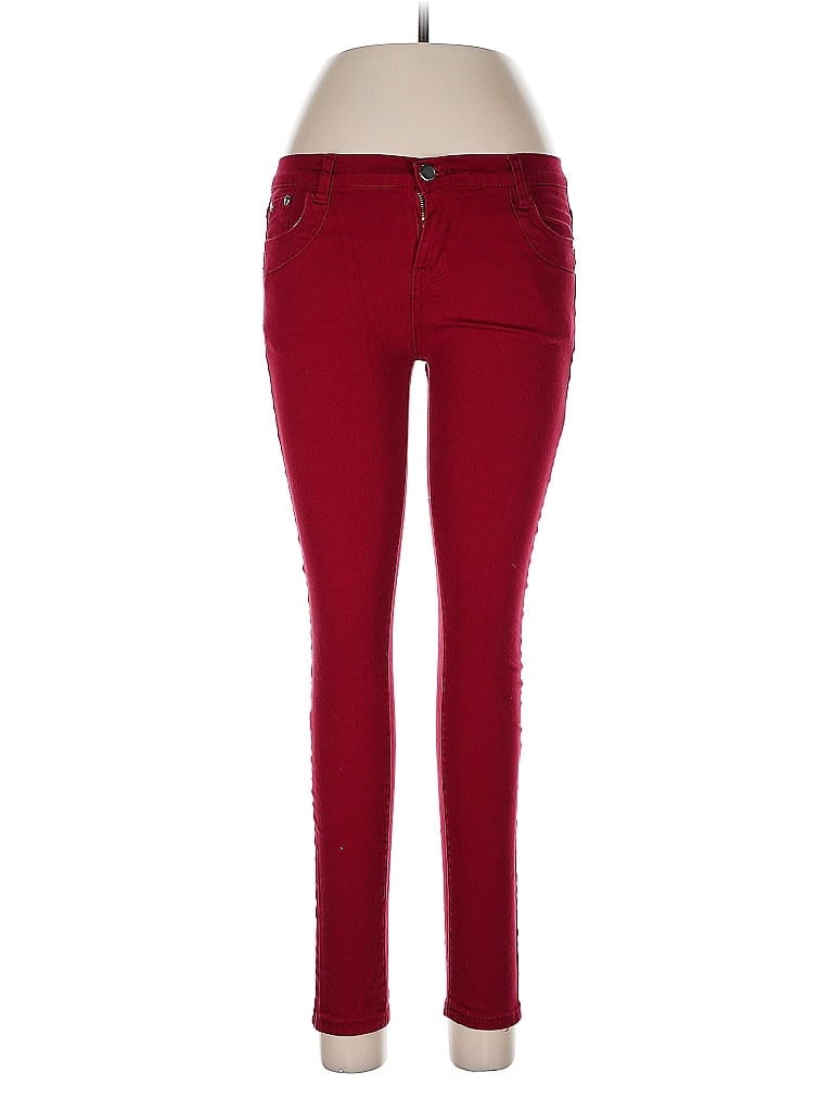 Pre-owned Unbranded Jeggings In Red