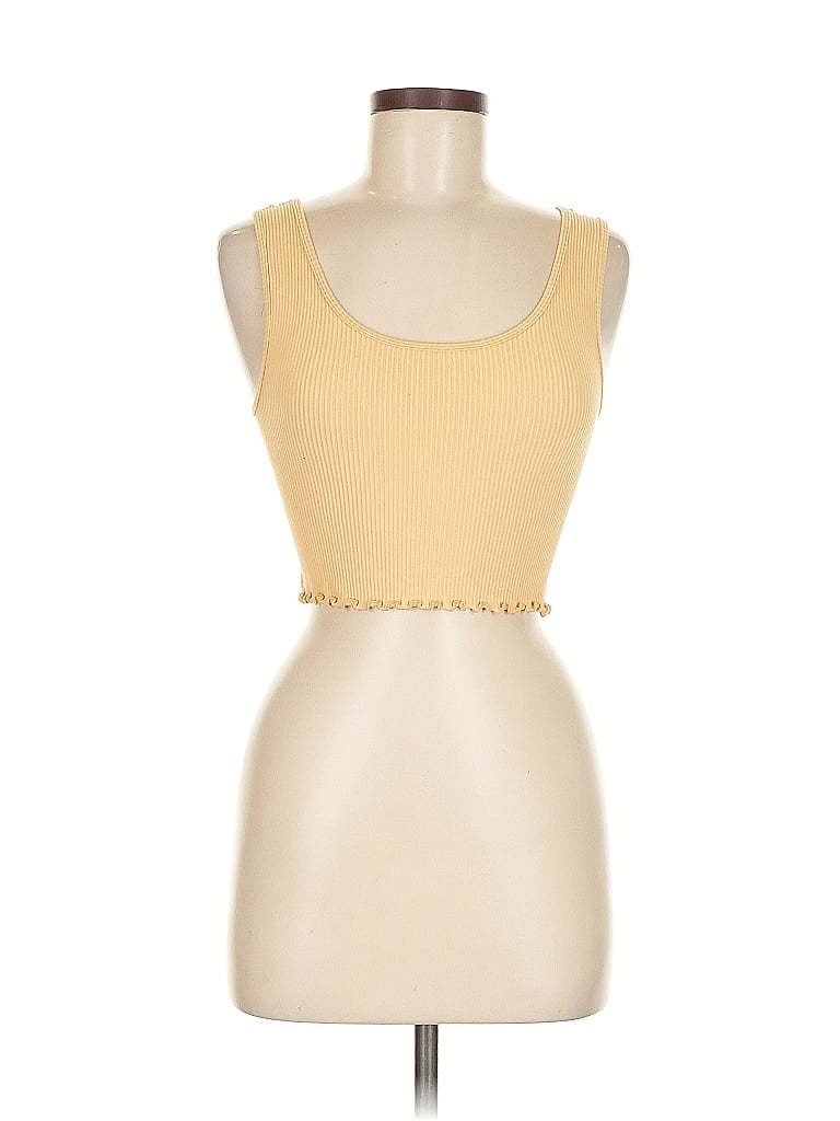 Pre-owned By Together Tank Top Yellow Sweetheart Neckline Tops