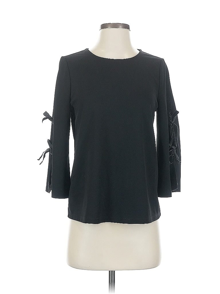 Click to view more detailed imagery on our partner's website Pre-owned Ann Taylor 3/4 Sleeve Top Black Boatneck Tops
