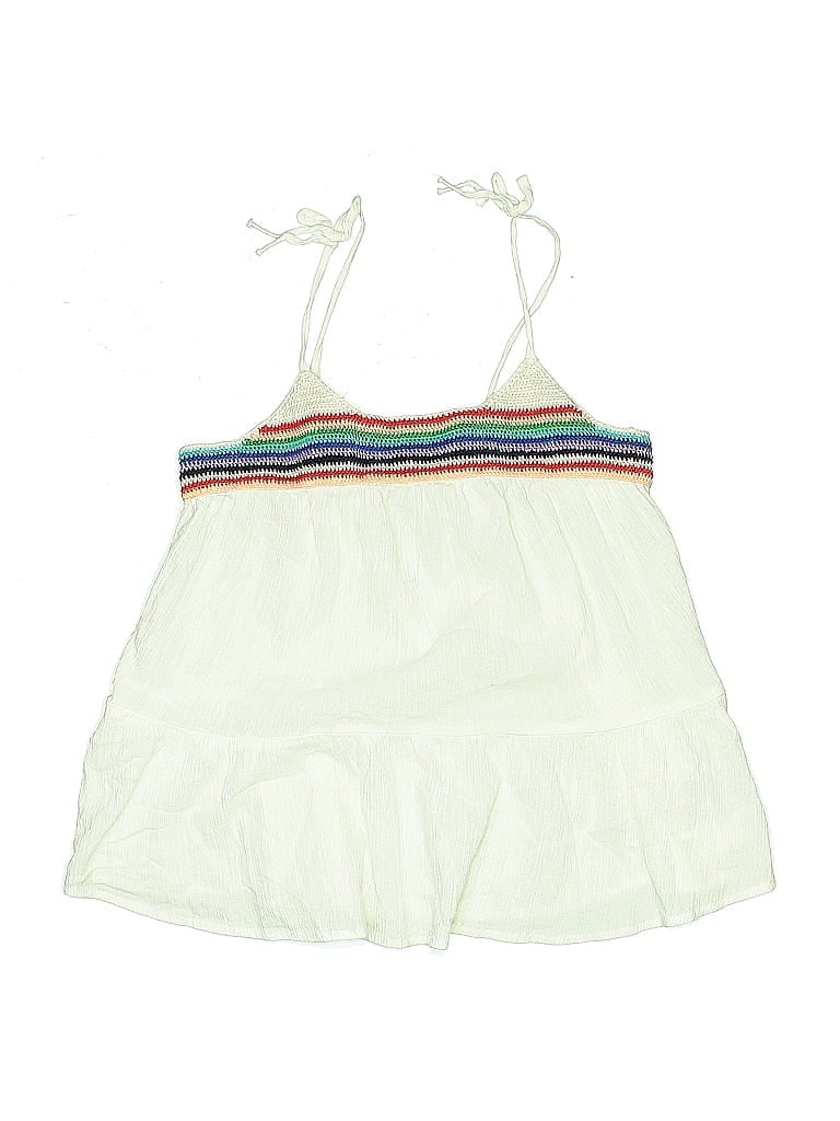 Click to view more detailed imagery on our partner's website Pre-owned Crewcuts Kids' Sleeveless Top White Halter Neckline Tops