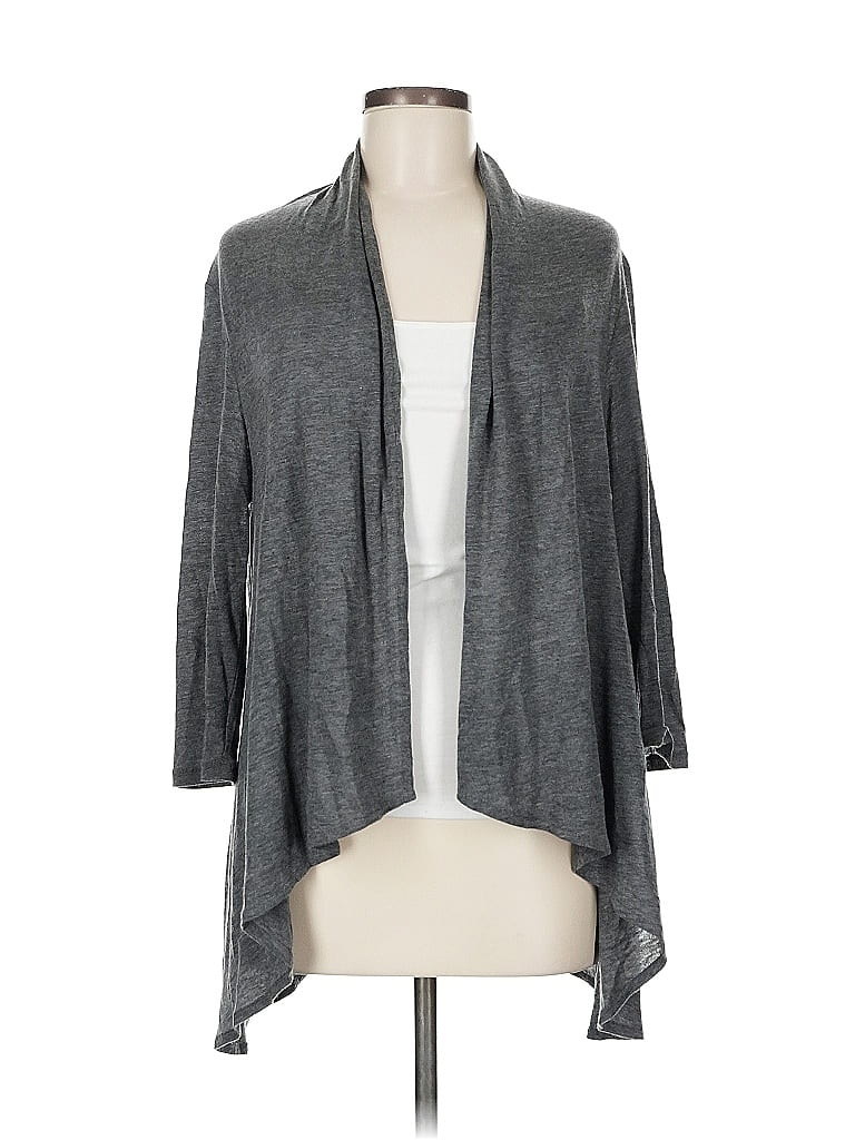 Pre-owned Ann Taylor Loft Cardigan Sweater In Gray