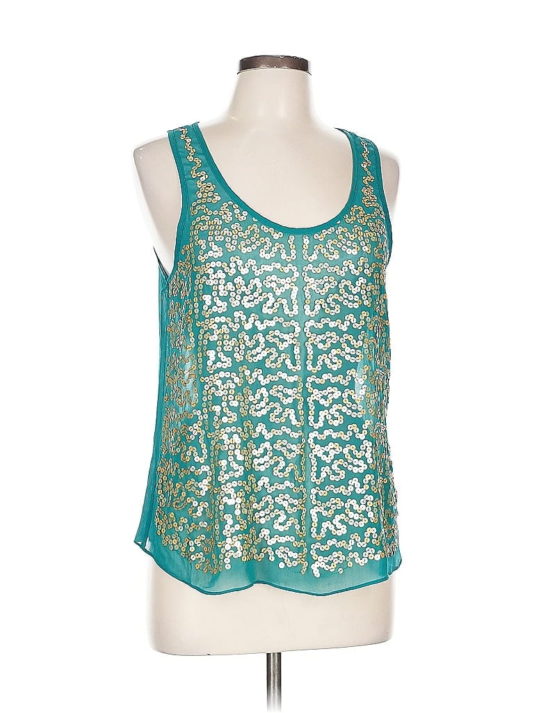 Click to view more detailed imagery on our partner's website Pre-owned Mustard Seed Sleeveless Blouse In Blue