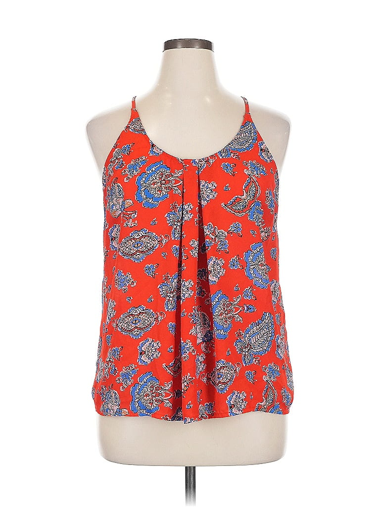 Pre-owned Cynthia Rowley Tjx Sleeveless Blouse In Red