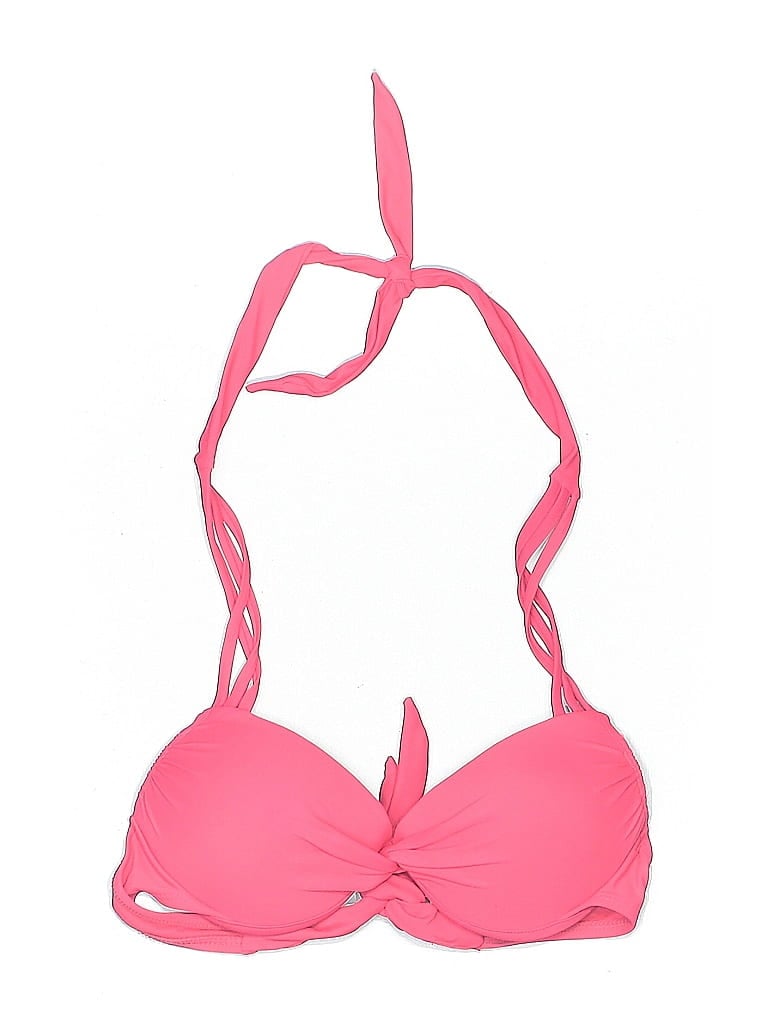 Pre-owned Salt + Cove Swimsuit Top Pink Hearts Pattern Swimwear