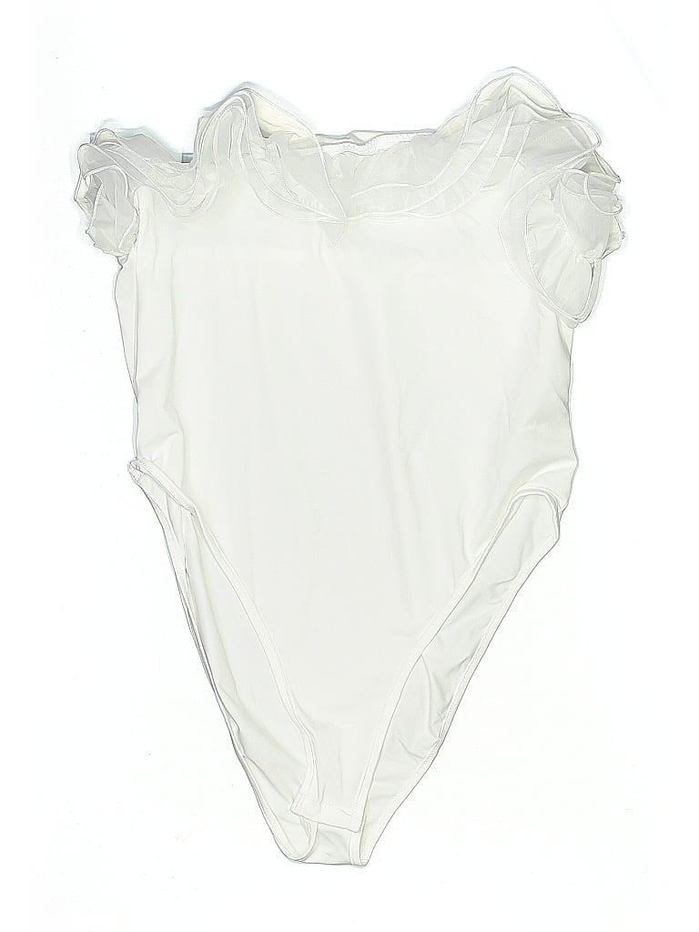 Pre-owned Shein Curve Swimsuit Cover Up In White