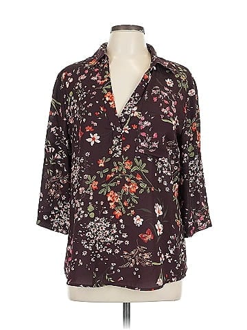 Soho JEANS NEW YORK & COMPANY 3/4 Sleeve Blouse (view 1)