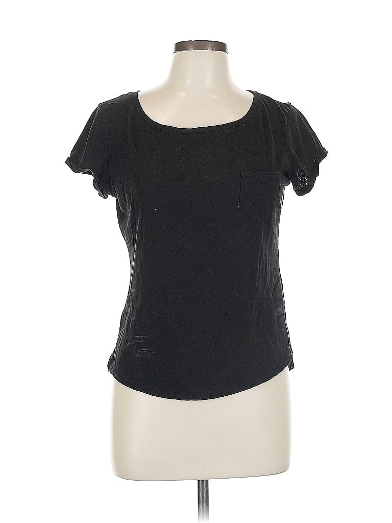 Pre-owned Bershka Short Sleeve T-shirt In Black