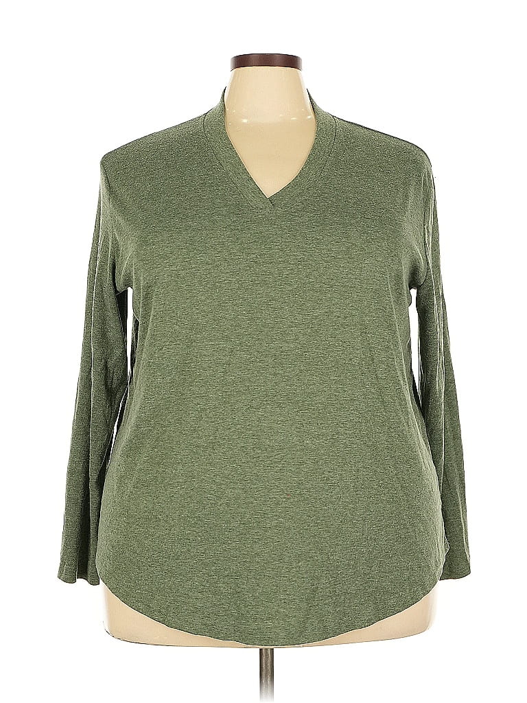 Pre-owned Assorted Brands 3/4 Sleeve T-shirt In Green