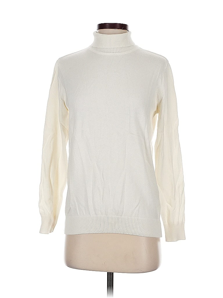 Pre-owned Assorted Brands Turtleneck Sweater In White