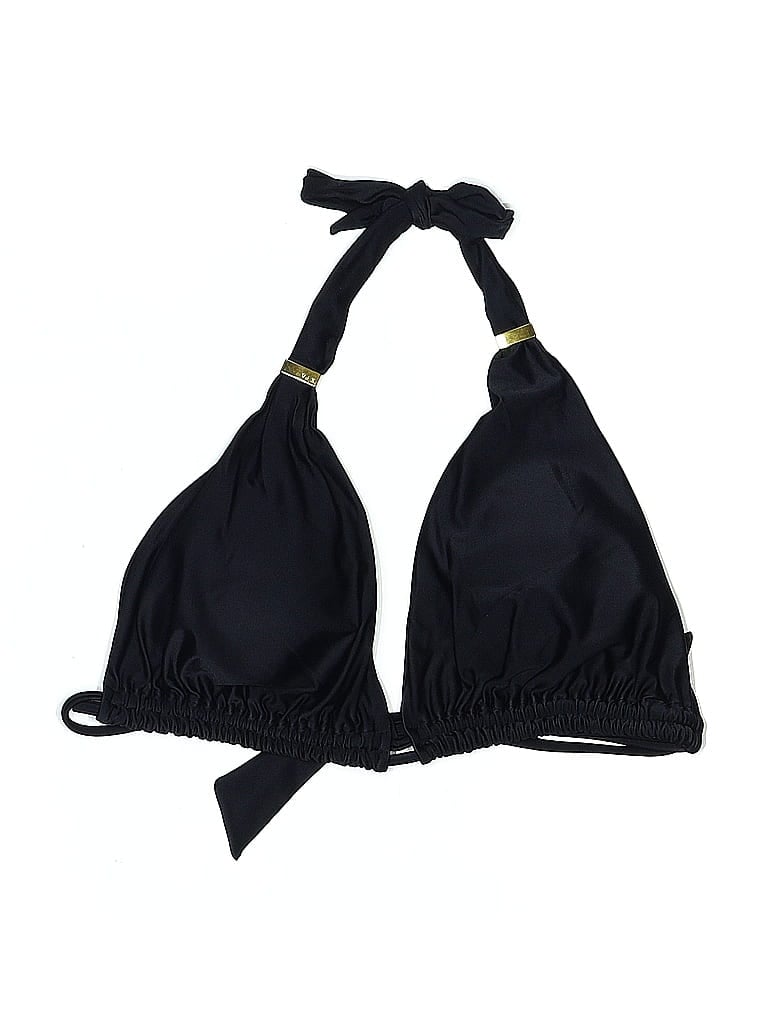 Pre-owned Vix By Paula Hermanny Swimsuit Top Black Solid Pattern Swimwear