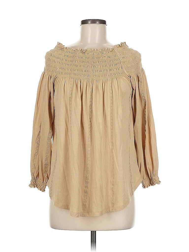 Pre-owned Polo Ralph Lauren 3/4 Sleeve Blouse In Brown