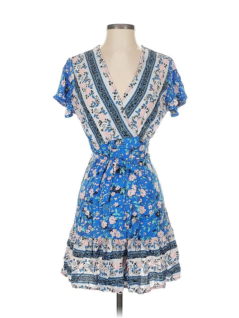 Pre-owned Unbranded Kimono In Blue