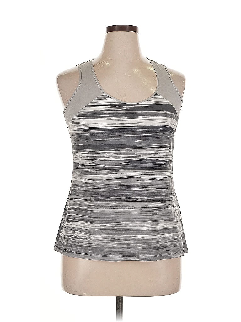 Pre-owned Calvin Klein Sleeveless Top Gray Halter Neckline Tops