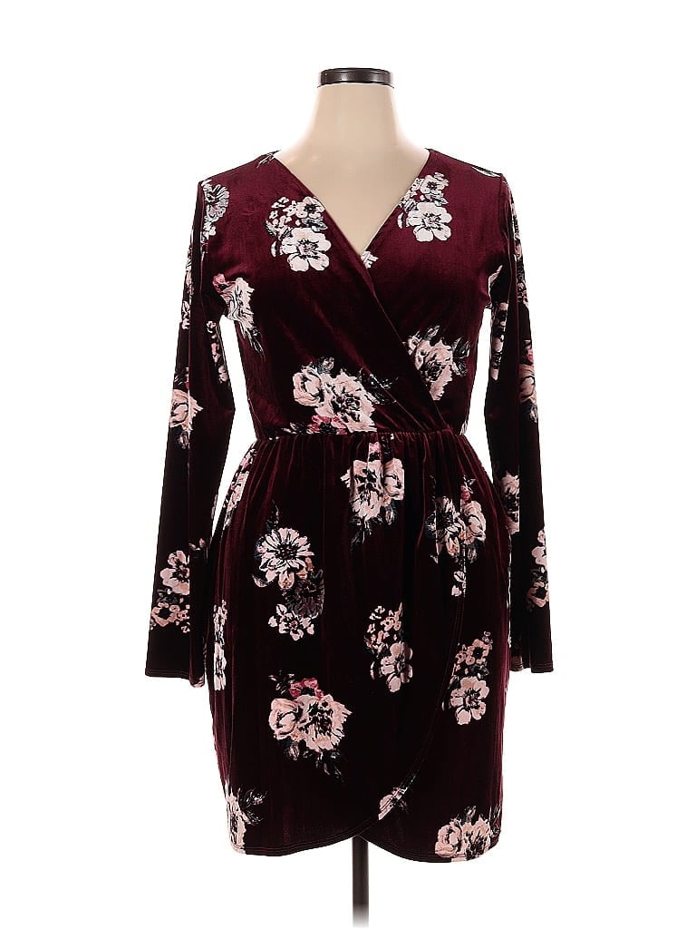 Pre-owned Eyeshadow Casual Dress In Burgundy