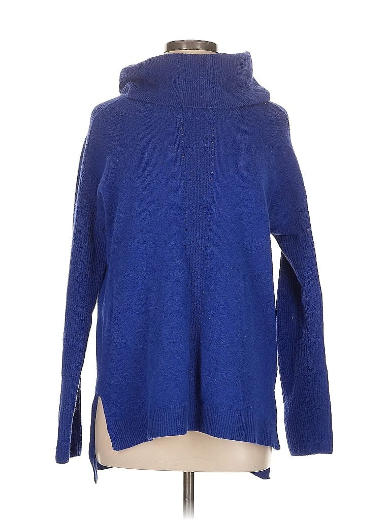 Pre-owned Banana Republic Factory Store Turtleneck Sweater In Blue