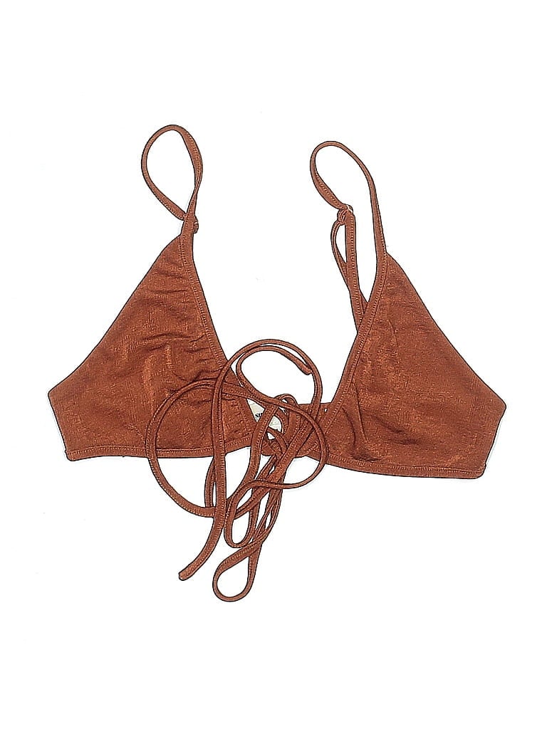 Pre-owned Superdown Sleeveless Top Orange Halter Neckline Tops