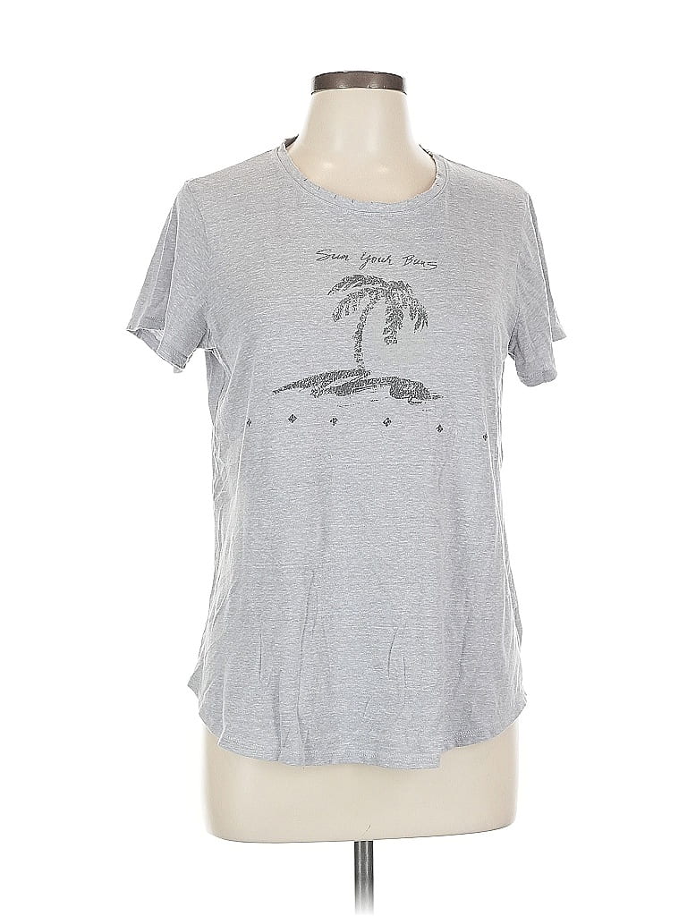 Pre-owned Paige Short Sleeve T-shirt In Gray