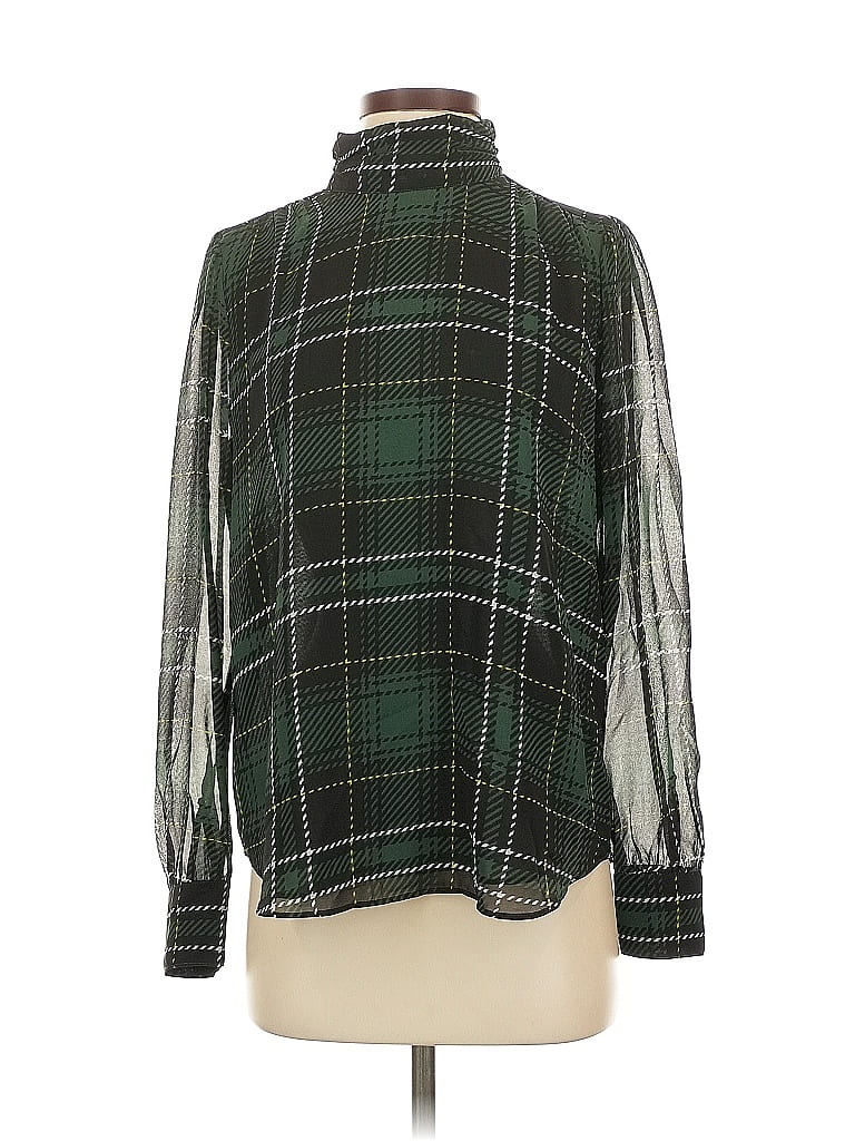 Pre-owned Ann Taylor Long Sleeve Blouse In Green