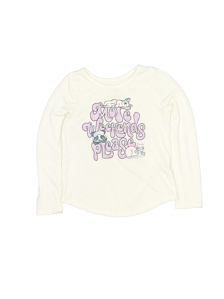 Click to view more detailed imagery on our partner's website Pre-owned Wonder Nation Kids' Long Sleeve T-shirt In White