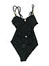 Unbranded Solid Black One Piece Swimsuit Size S - photo 1