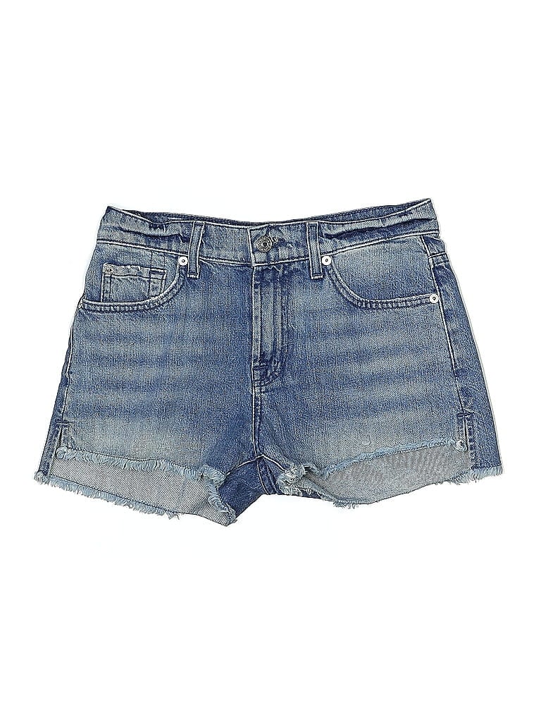 Pre-owned 7 For All Mankind Denim Shorts In Blue