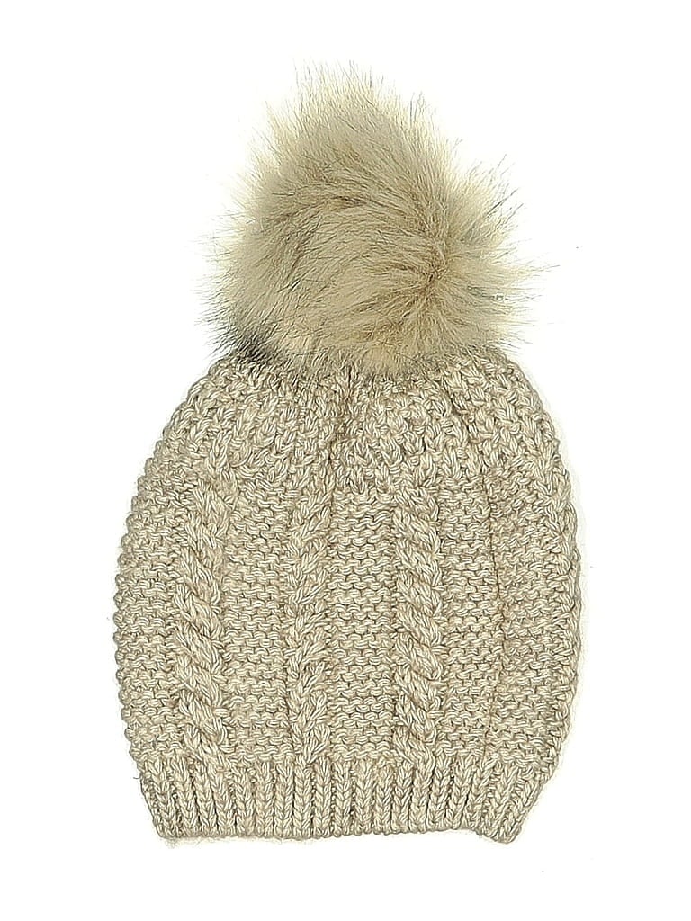 Pre-owned Sole Society Beanie Hat In Brown