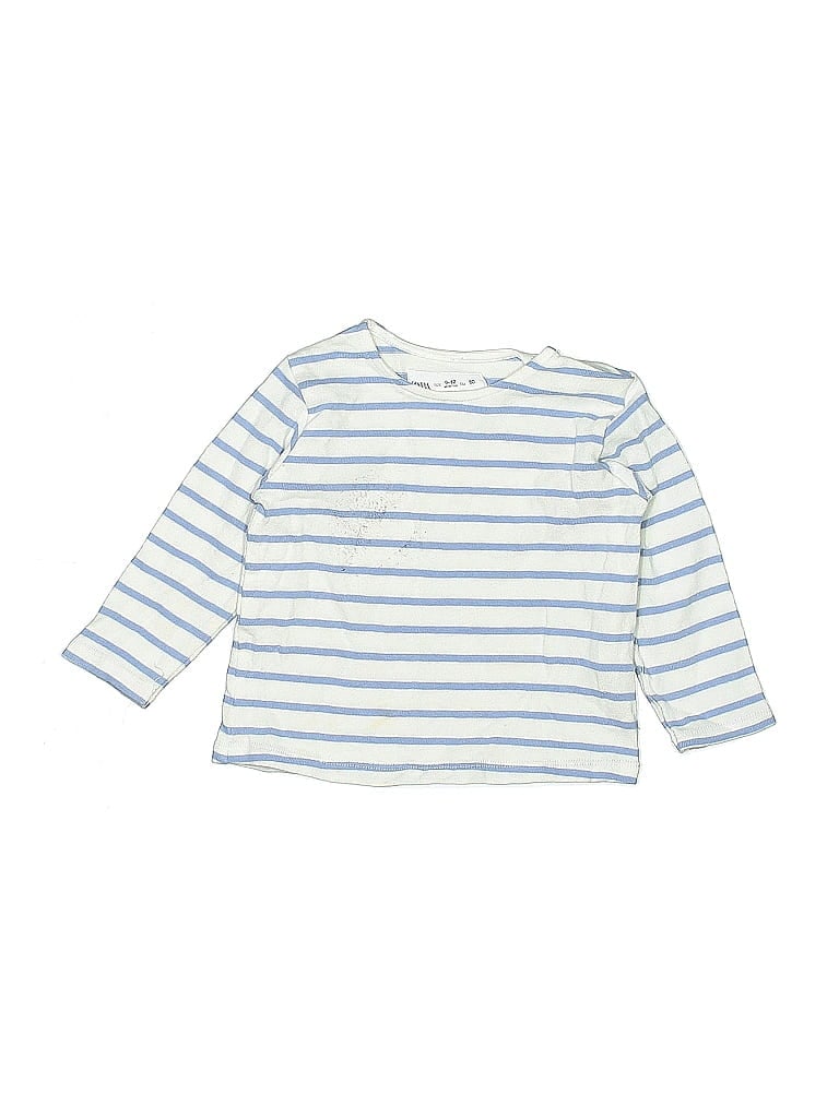 Click to view more detailed imagery on our partner's website Pre-owned Zara Baby Babies' Long Sleeve Henley Shirt In Blue