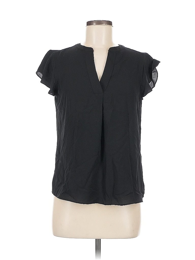Pre-owned Calvin Klein Short Sleeve Blouse In Black