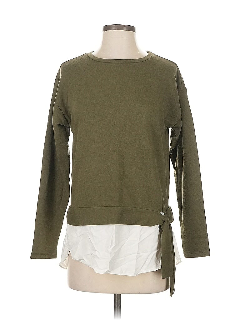 Pre-owned Ann Taylor Loft Sweatshirt In Green