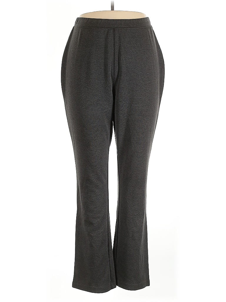 Pre-owned Woman Within Dress Pants In Gray