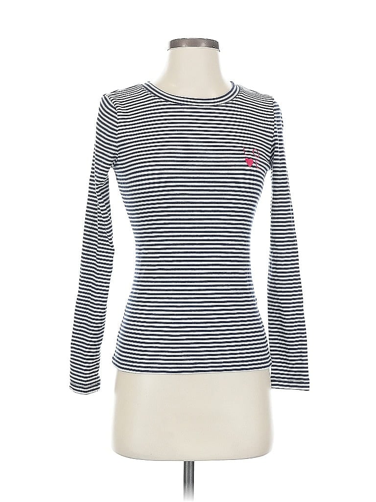 Pre-owned Ann Taylor Loft Long Sleeve T-shirt In Blue