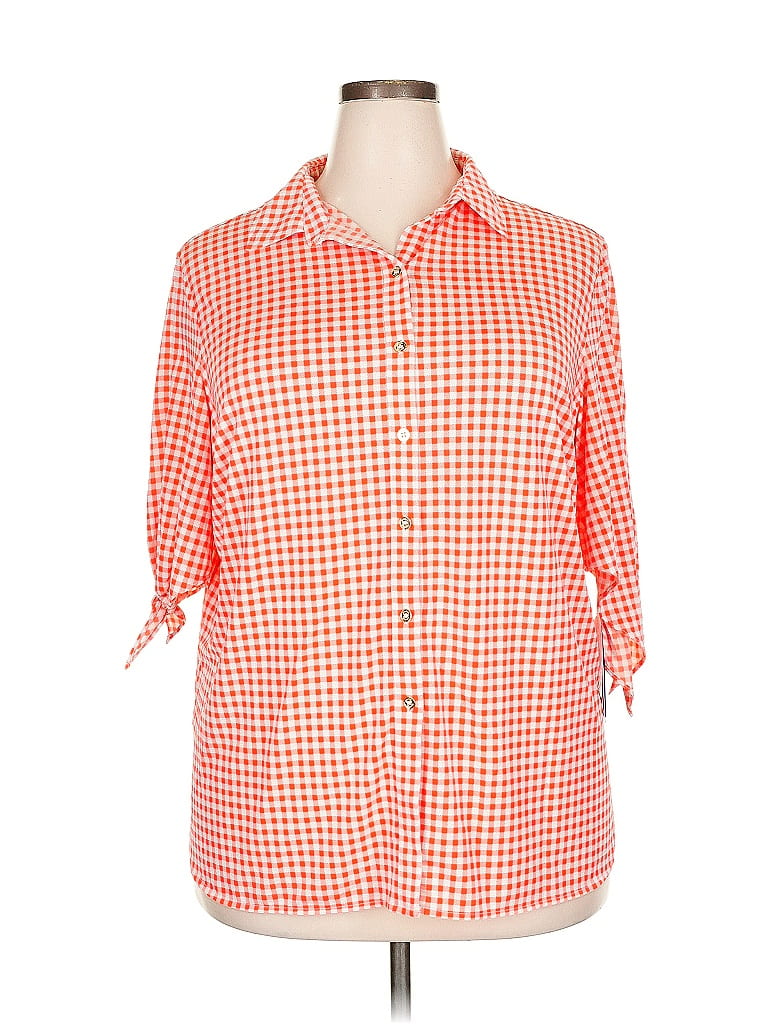 Pre-owned Nygard 3/4 Sleeve Blouse In Orange