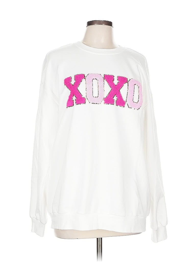 Pre-owned Assorted Brands Sweatshirt In White