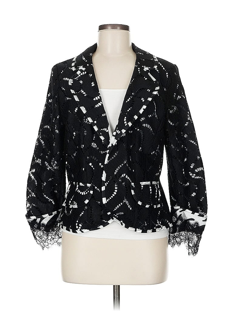 Pre-owned Alberto Makali Silk Blazer Jacket In Black