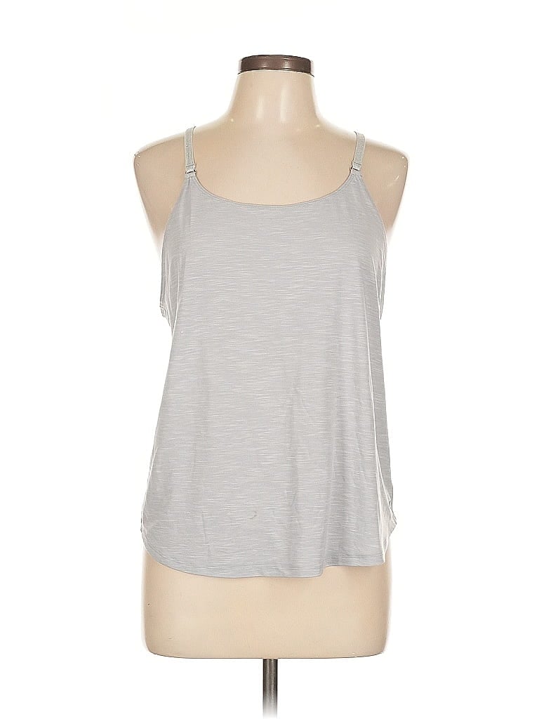 Pre-owned Gap Fit Tank Top Silver Halter Neckline Tops