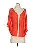 Guess 100% Polyester Orange 3/4 Sleeve Blouse Size XS - photo 1