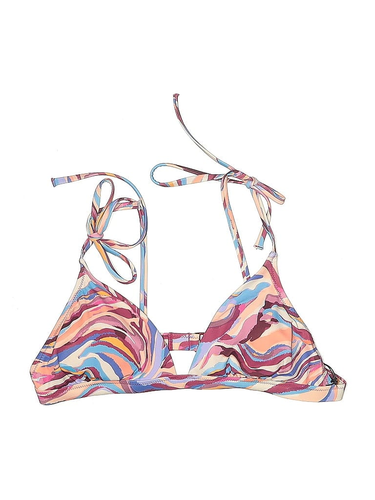 Pre-owned Shade & Shore Swimsuit Top Pink Print Pattern Swimwear