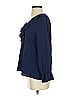 Allegra K 100% Polyester Blue Long Sleeve Blouse Size S - photo 5