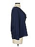 Allegra K 100% Polyester Blue Long Sleeve Blouse Size S - photo 4