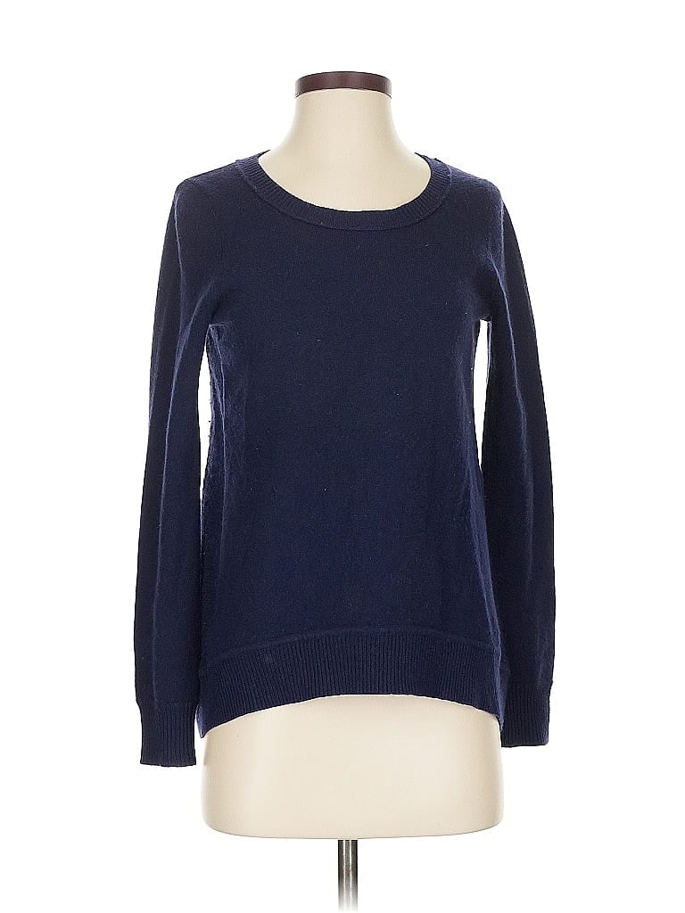 Pre-owned Diane Von Furstenberg Cashmere Pullover Sweater In Blue