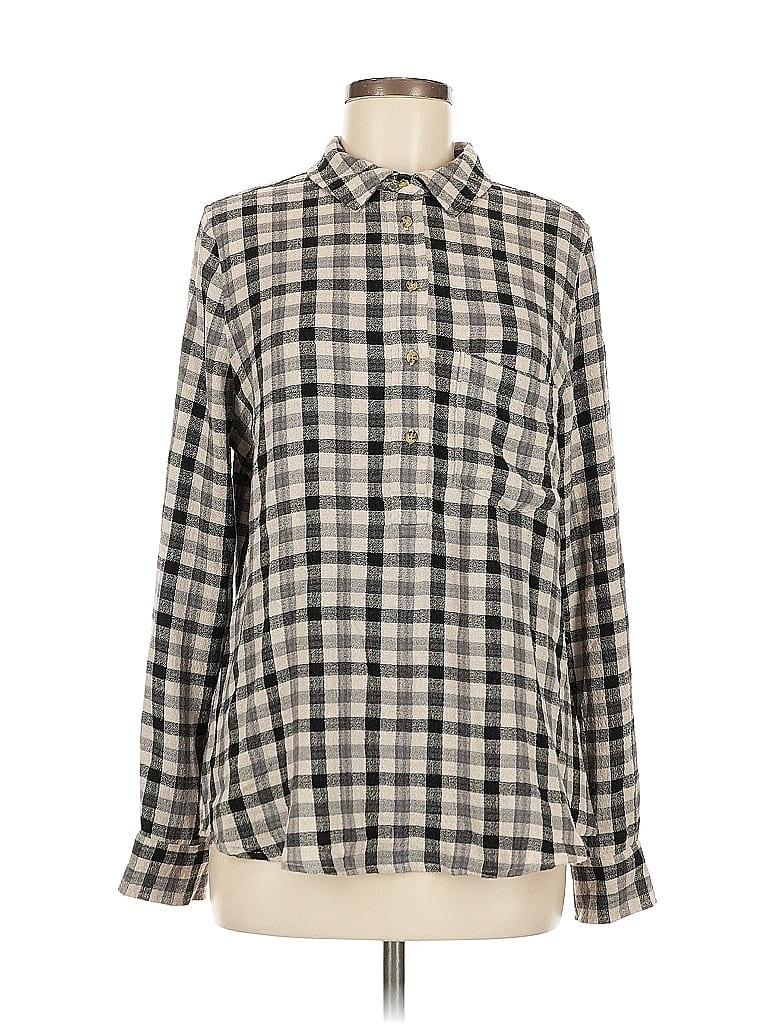 Pre-owned Pistola Long Sleeve Button Down Shirt In Gray