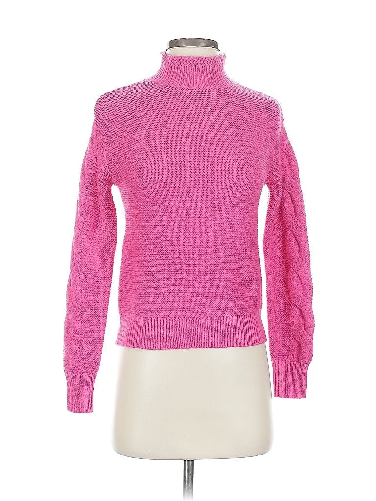 Pre-owned J.crew Factory Store Turtleneck Sweater In Pink
