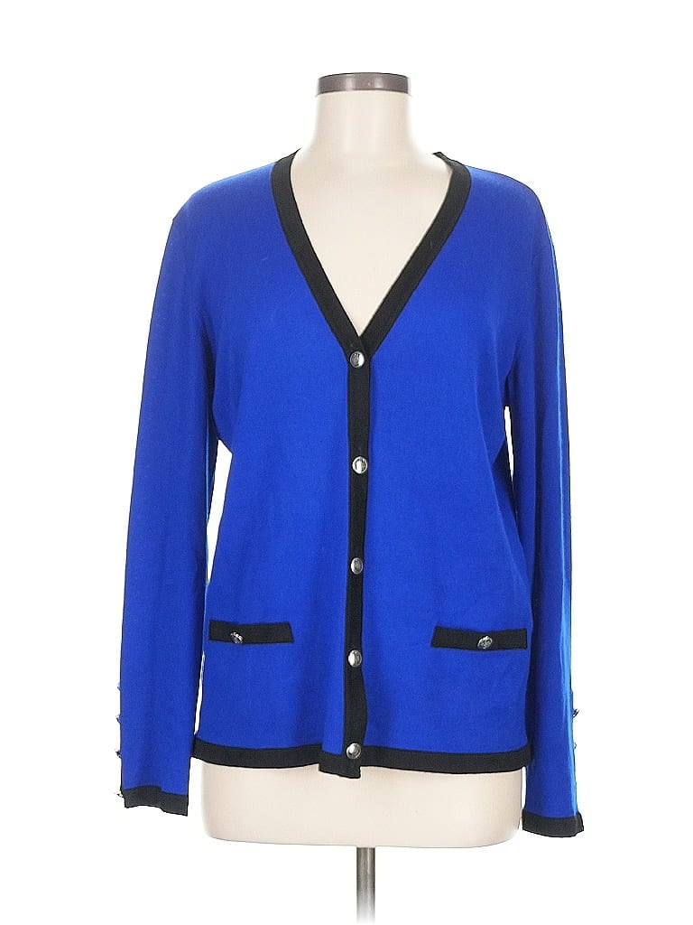 Click to view more detailed imagery on our partner's website Pre-owned Escada By Margaretha Ley Wool Cardigan Sweater In Blue