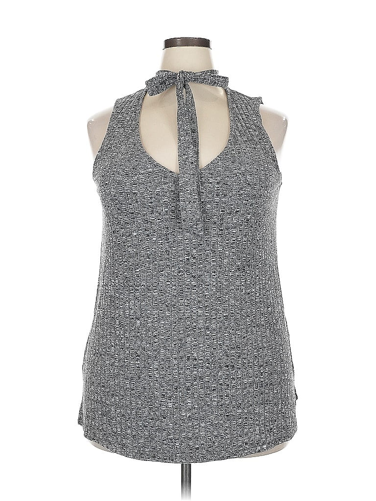 Pre-owned Lane Bryant Sleeveless Blouse In Gray