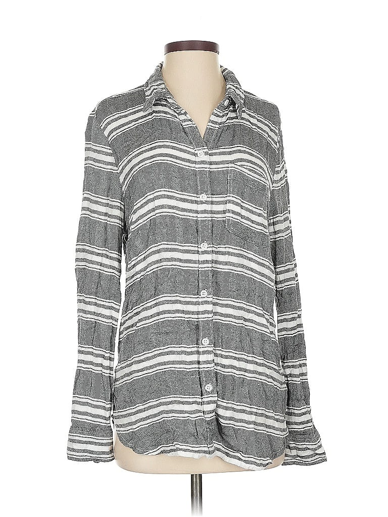 Click to view more detailed imagery on our partner's website Pre-owned Beachlunchlounge Long Sleeve Button Down Shirt In Gray