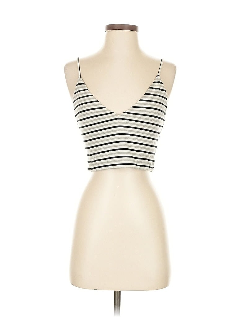 Pre-owned Bb Dakota Tank Top Ivory Strapless Neckline Tops In White