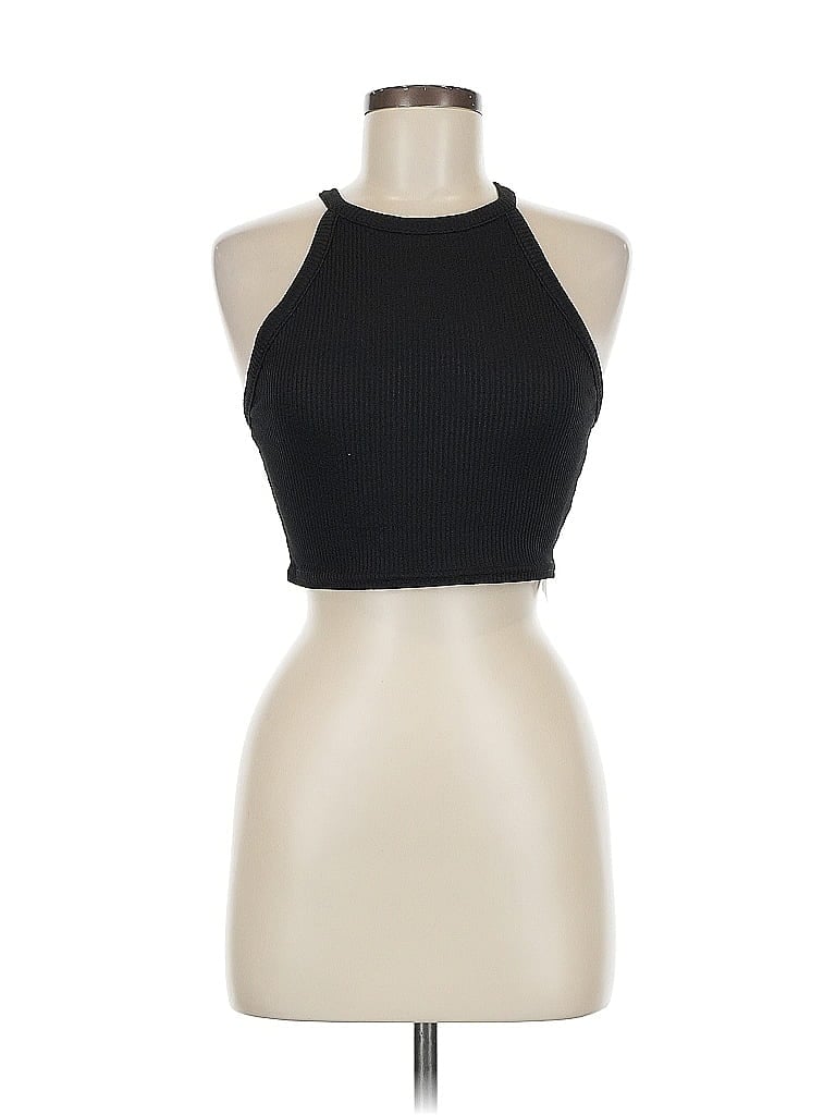 Pre-owned Nasty Gal Inc. Sleeveless Top Black Halter Neckline Tops