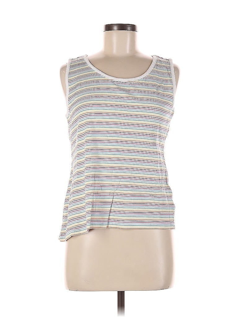 Click to view more detailed imagery on our partner's website Pre-owned Lands' End Sleeveless Top White Scoop Neck Tops